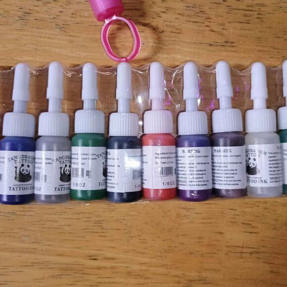 Tattoo Bundle! Includes Ink Caps, Ink Cap Rings, and Ink! - Picture 3 of 4